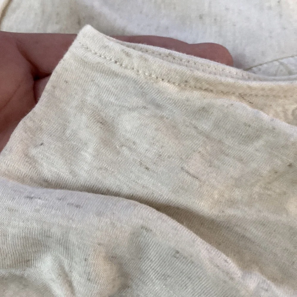 NWOT the PODOLLS Beige Space Dyed Front Seamed Draped Blouse🤍🤍🤍 - Picture 5 of 10